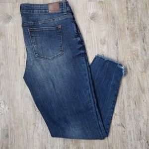 Maurices Raw Edge Hem Skinny Jeans